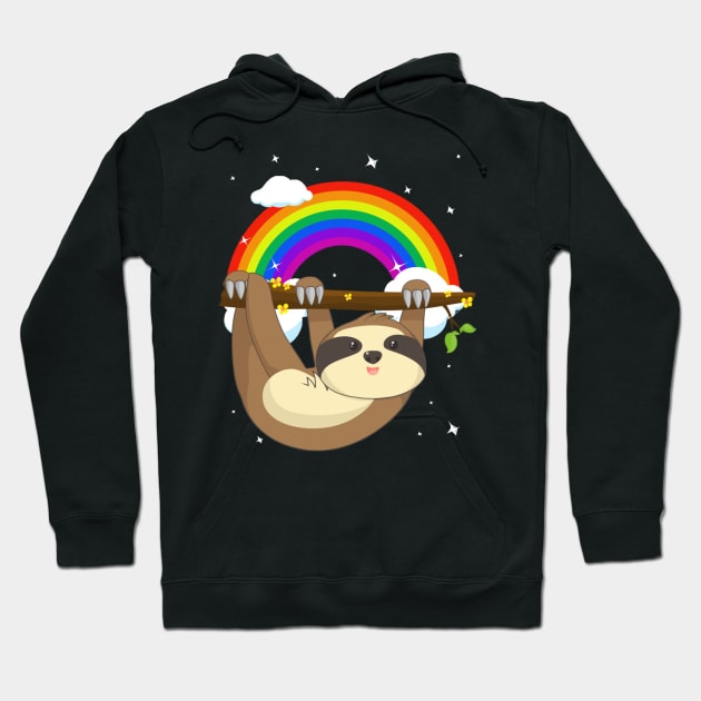 Funny Climbing Sloth LGBT Community Pride T-Shirt Hoodie by zaymen.bouragba